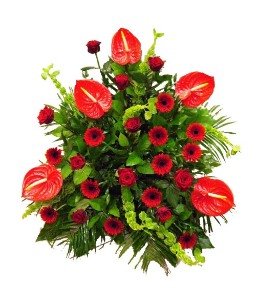funeral-bouquet-red-anthuriums